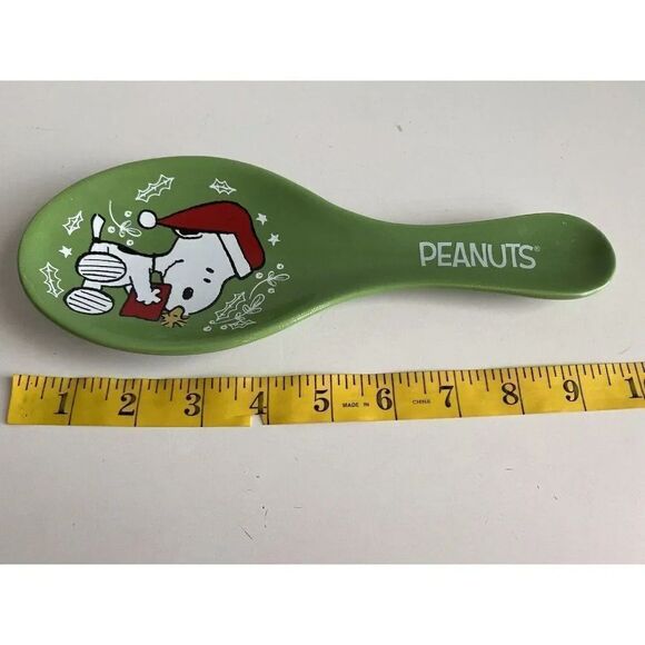 Peanuts Snoopy And Woodstock Christmas Santa Hat Spoon Rest Ceramic NEW - Picture 8 of 9